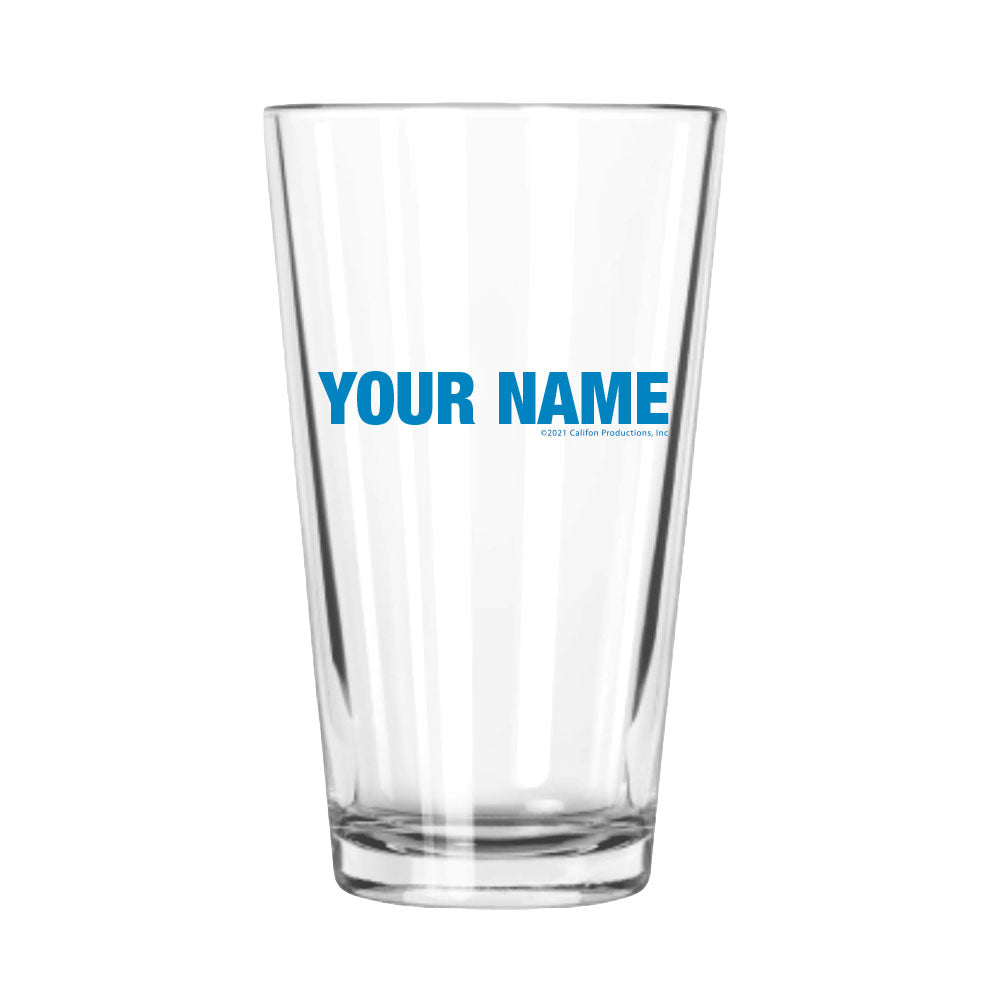 Wheel of Fortune Burst Logo Personalized Pint Glass