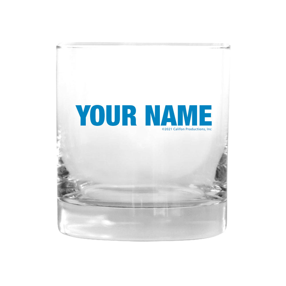 Not Now Honey I'm Watching Wheel Personalized Rocks Glass