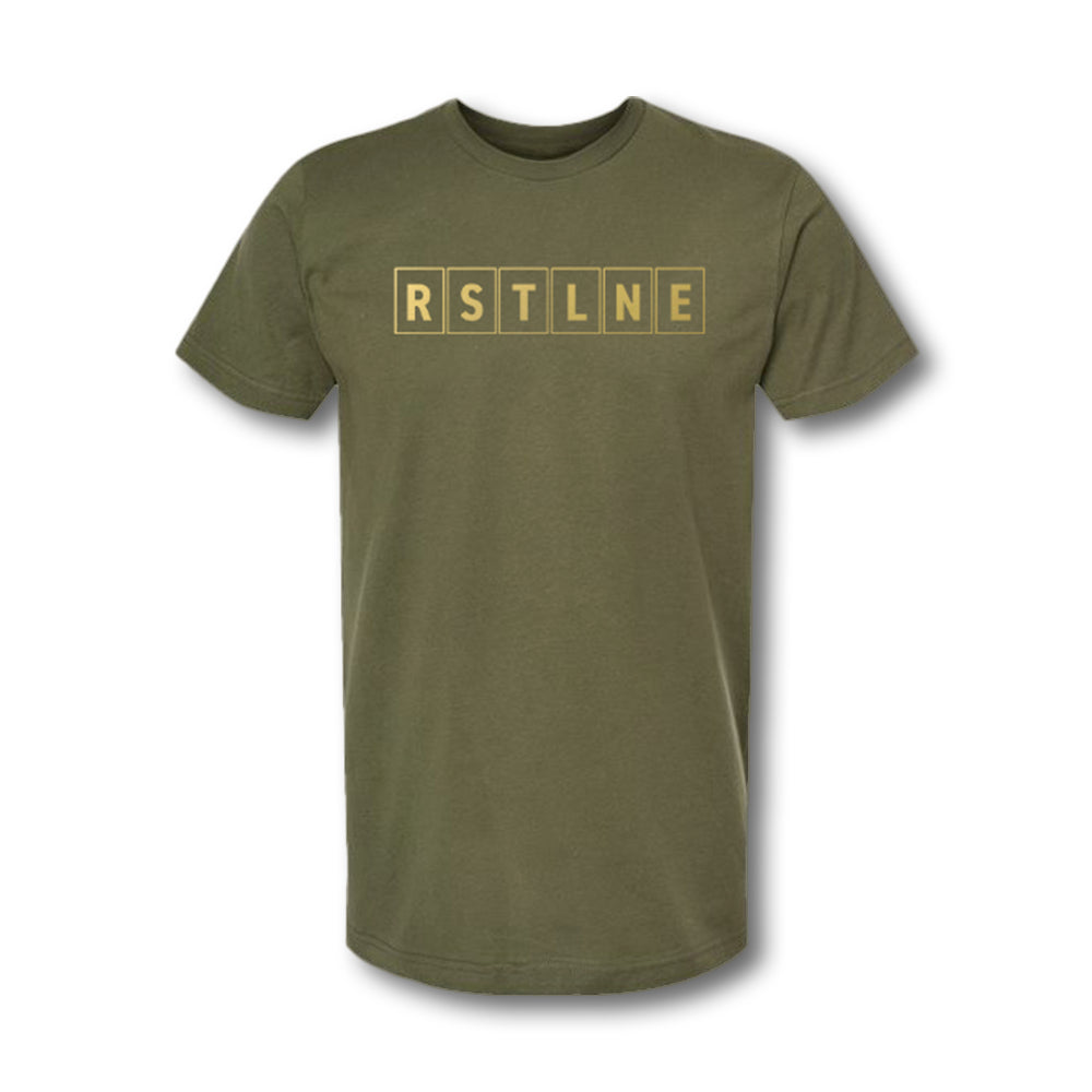 RSTLNE Gold Foil Green Tee