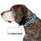 WHEEL OF FORTUNE Monogram Logo Blue/White Dog Collar