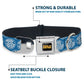 WHEEL OF FORTUNE Logo Blue/White Dog Collar