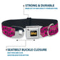 Wheel of Fortune WILD Text Wave Pink/Green/Black Dog Collar