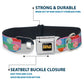 WHEEL OF FORTUNE Wheels Collage Multi Color Dog Collar
