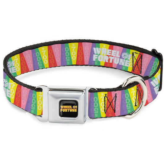 WHEEL OF FORTUNE Cash Prize Wedges Multi Color/White Dog Collar