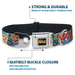 WHEEL OF FORTUNE Logo and WILD CARD Collage Multi Color Dog Collar