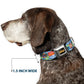 Wheel of Fortune Quotes and Prizes Collage Blue/Multi Color Dog Collar