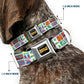 Wheel of Fortune Prize Blocks Collage White/Multi Color Dog Collar