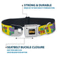 WHEEL OF FORTUNE Test and Wedge Collage Yellow/Multi Color Dog Collar