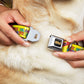 WHEEL OF FORTUNE Test and Wedge Collage Yellow/Multi Color Dog Collar