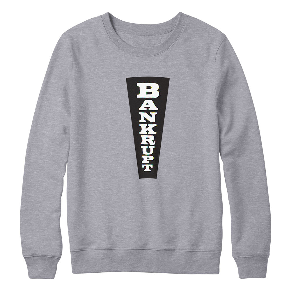 Wheel of Fortune Bankrupt Wedge Gray Crewneck