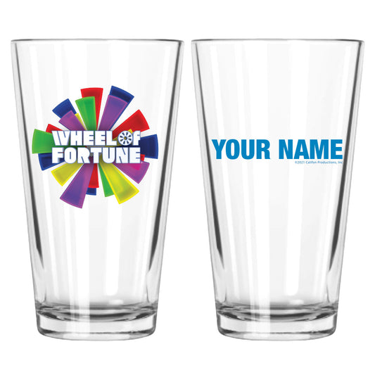 Wheel of Fortune Burst Logo Personalized Pint Glass