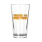 Wheel of Fortune Gold Logo Personalized Pint Glass