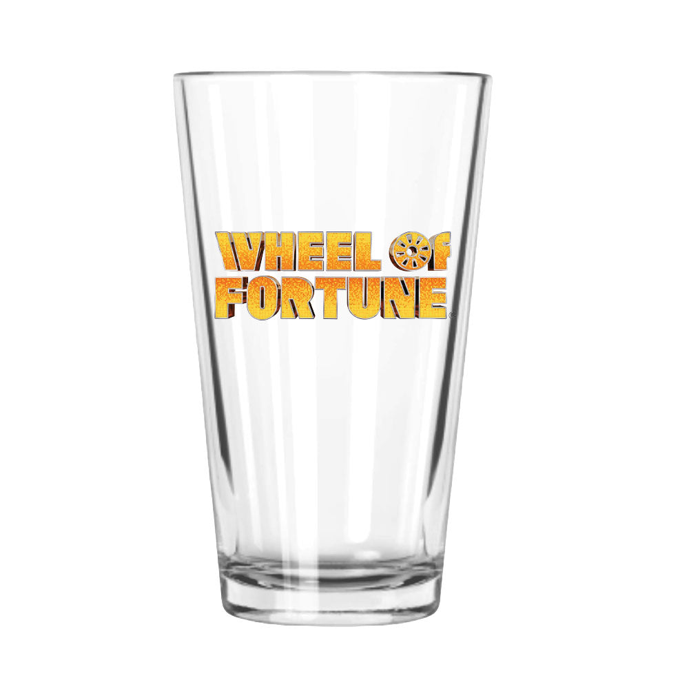 Wheel of Fortune Gold Logo Personalized Pint Glass