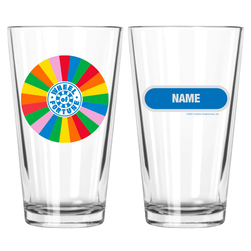 Wheel of Fortune Wheel Personalized Pint Glass