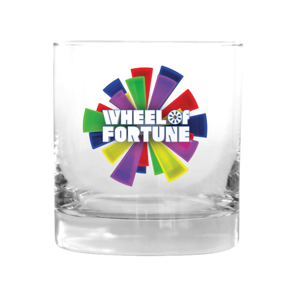 Wheel of Fortune Burst Logo Personalized Rocks Glass