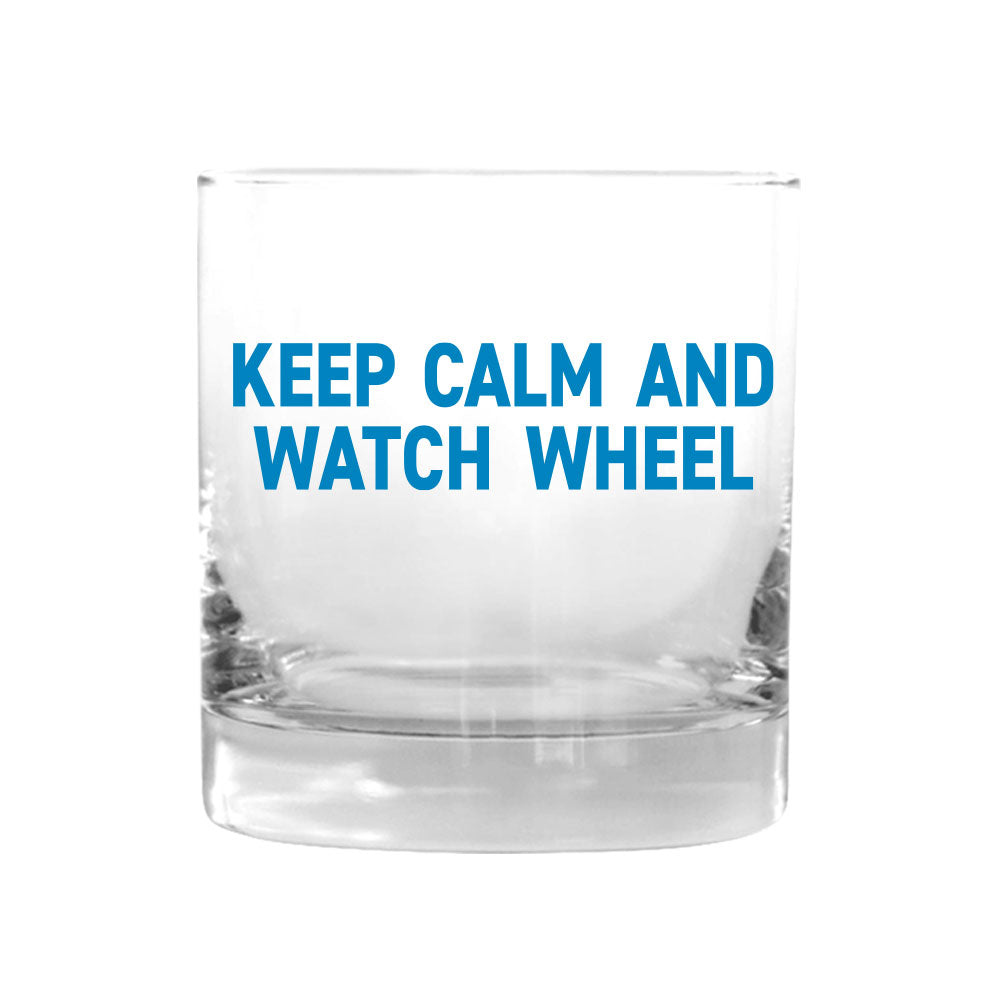 Keep Calm and Watch Wheel Personalized Rocks Glass