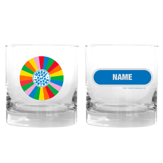 Wheel of Fortune Wheel Personalized Rocks Glass