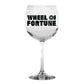 Wheel of Fortune Logo Personalized Wine Glass