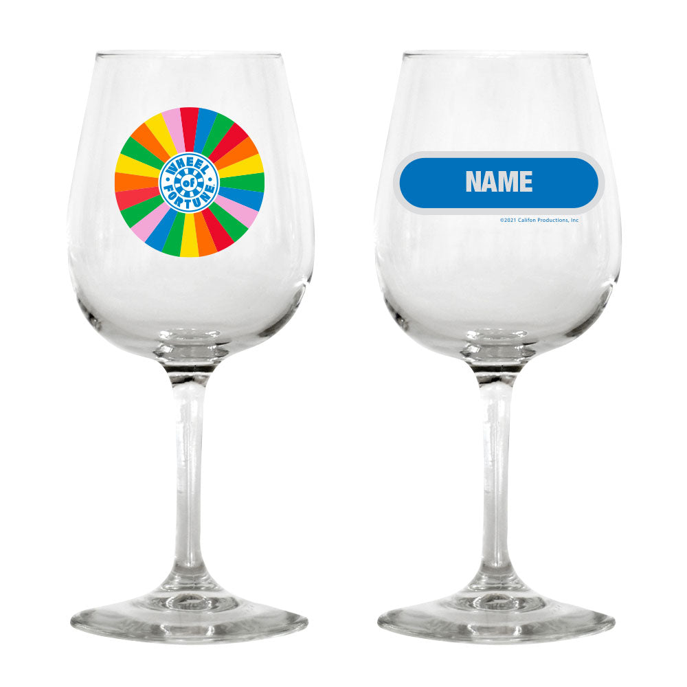 Wheel of Fortune Wheel Personalized Wine Glass