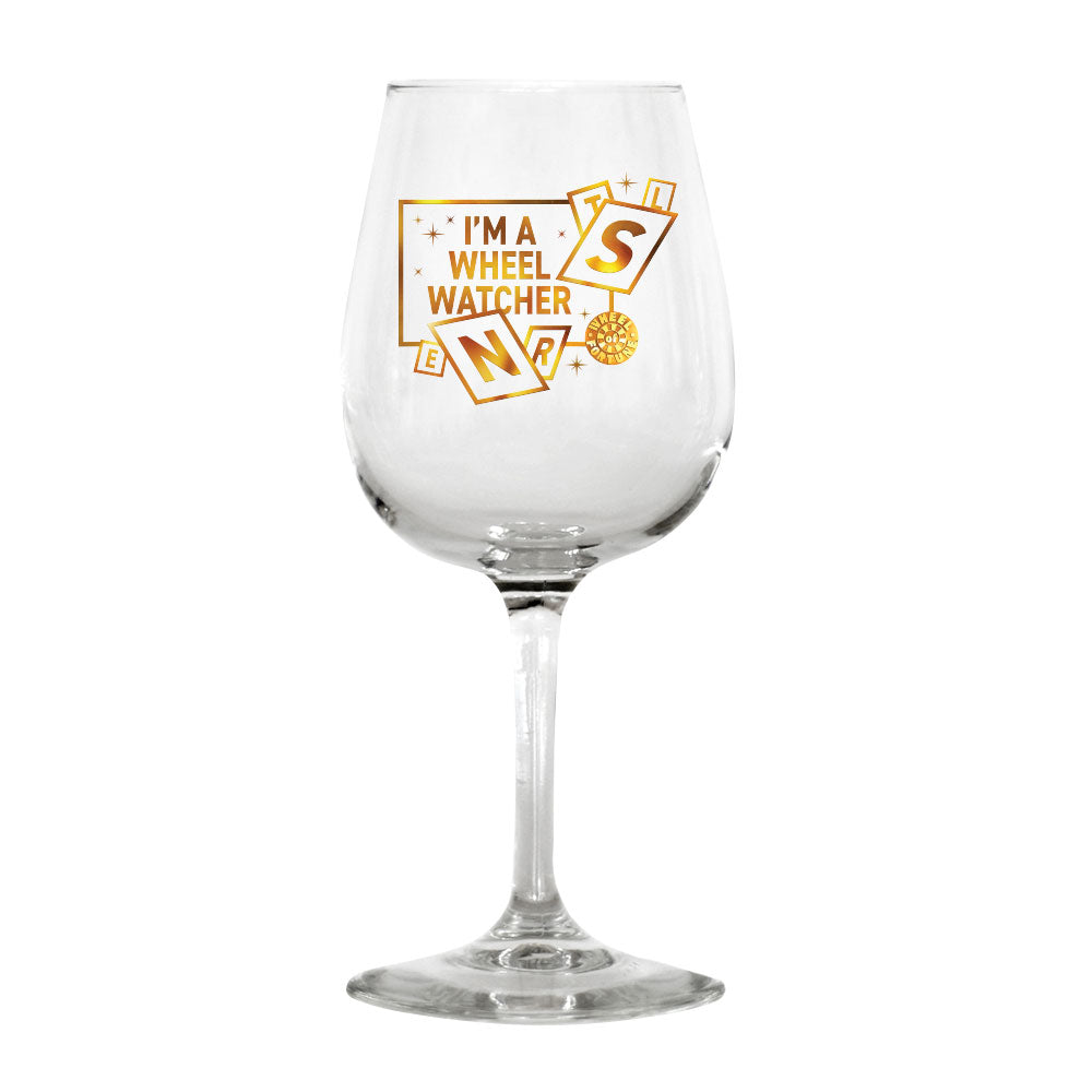 I'm a Wheel Watcher Personalized Wine Glass