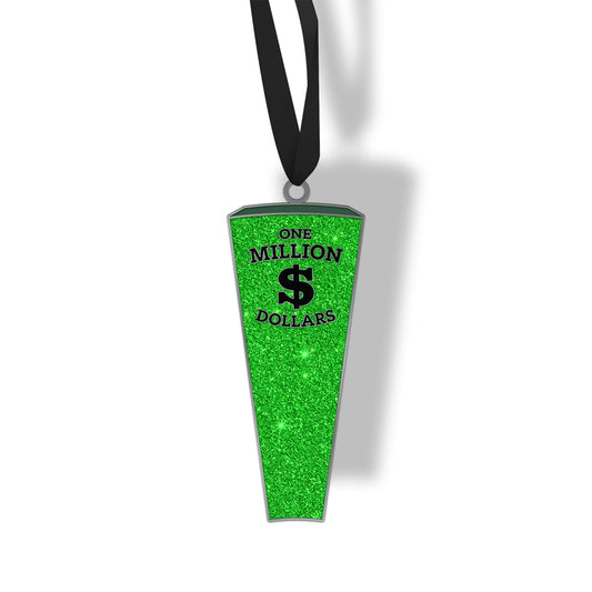 Wheel of Fortune Million Dollar Wedge Glitter Ornament