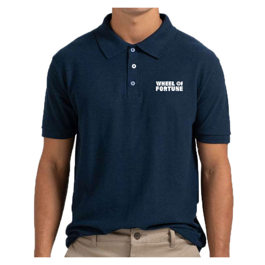 Wheel of Fortune Logo Navy Polo