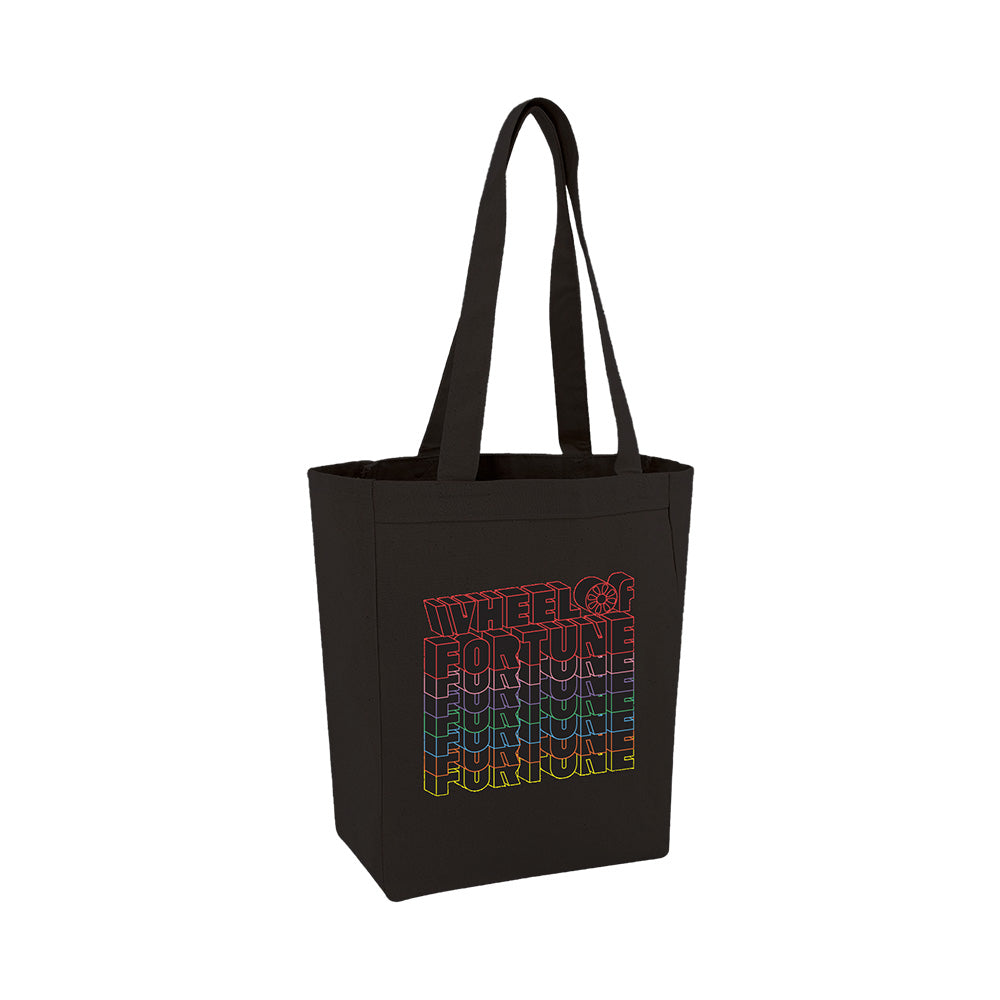 Wheel of Fortune Repeat Logo Black Tote