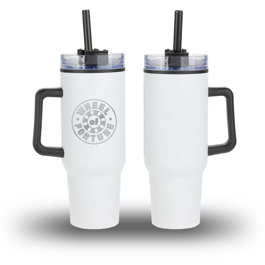 Wheel of Fortune Logo White Tumbler