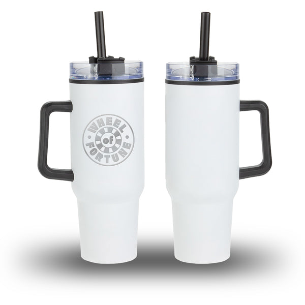 Wheel of Fortune Logo White Tumbler – Shop Wheel of Fortune