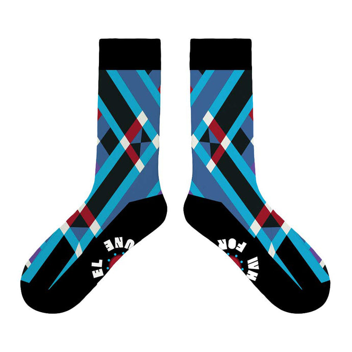 Wheel of Fortune Bob Mackie Blue Socks